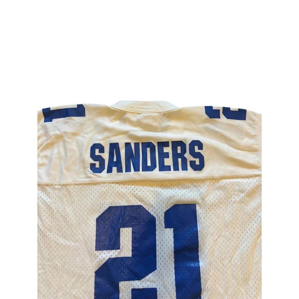 Mens Reebok Dallas Cowboys Deion Sanders 21‎ Football Jersey Size Small Vintage - Picture 9 of 12